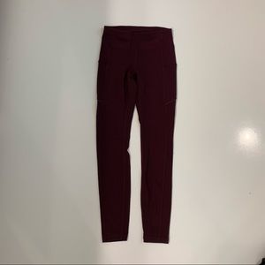 Burgundy Lulu Lemon Leggings
